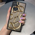 Fashion Gold Purple Black Snake Matte Phone Case for Samsung Galaxy NOTE 20 10 9 8 A13 A12 A10 A11 7 A05 A04 A03S A02S A03 Case. 
