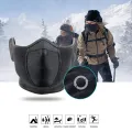 Outdoor Snowboard Fluffy Fleece Cold Weather Neck Warmer Windproof Warm Fleece Thermal Scarf Cellular Network Cotton Skiing Face Cycling. 