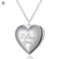 Charm Necklace Beautiful Heart Shape Photo Locket Necklace. 