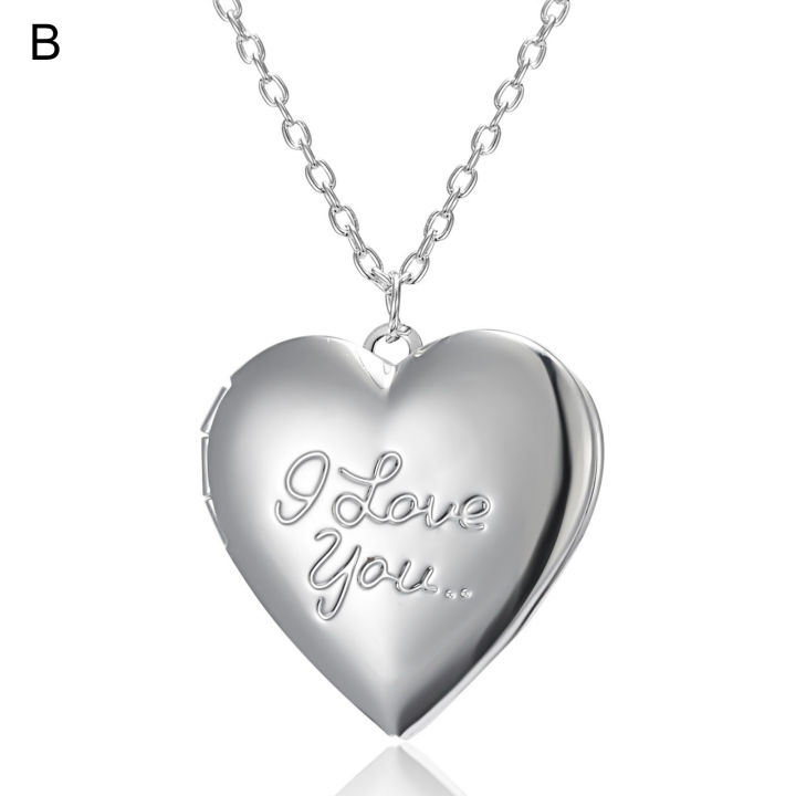 Charm%20Necklace%20Beautiful%20Heart%20Shape%20Photo%20Locket%20Necklace%20-%20Image%202