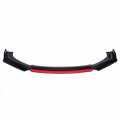 Front Bumper Lip Spoiler Splitter Protector 2 Layer Glossy Black Universal Car. 