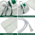 Non-Rebreather Oxygen Mask with Ordinary Connector, Oxygen Tube, DEHP-Free | NRBM Face Mask | Non-Breather Mask| Adjustable Elastic Strap | Rebreathing Oxygen Face Mask | Latex-Free Materials. 