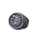 Haiyi Punk Alloy Power Game Thrones Stark Ring Men's Viking Black Ring Fashion Jewelry Accessories. 