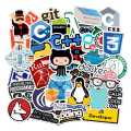 50pcs Programmer Internet Java Stickers Geek Php Docker Html Bitcoin Programming Language Sticker Skateboard Phone Car Motorcycle Decals. 