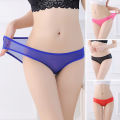 Breathable Mesh Briefs Mesh Briefs Solid Color Ultra-thin Low-rise Panties Breathable Underpants Women Mesh Panties. 