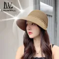 LouisWill Women Sun Cap Women's Beach Hat Sun Visor Hat Casual Knitted Sun Hats Portable Beach Cap Large Brim Cap Sun Protection Cap UV Protection Straw Hats for Summer Outdoor Travel. 