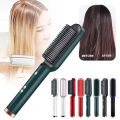 Hair Straightening Brush And Curler Heating Comb 2-in-1 Electric Hair Styler For Quick Straightening and Curling - Hair Straightener Styling Comb 2 in 1 Hair Straightener Brush and Curler Fast Heating Professional Hair Straightener Comb Home FL. 