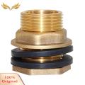SuperRide Secure Water Tank Connector Brass Water Tank Connector 1/2 Female Npt 3/4 Male Ght Durable Bulkhead Fitting for Rain Barrels Water Towers Includes Rubber Rings Buyers' Choice Durable Water Tank. 