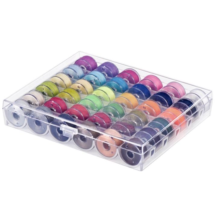 36 Pcs Bobbins and Sewing Threads with Case and Soft Measuring Tape for ...
