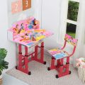 Study table for kids Kids Table Chair Kids Study Table Chair With Height Adjustable & Glossy Finish For Kids Table Chair Engineered Wood Desk Chair Engineered Wood Desk Chair Bamboo Desk Chair pink | LITTLE WAVE | LMH. 
