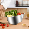 Rice Washer Strainer Bowl Stainless Steel Rice Washing Bowl Rice Colander Fruit and Vegetable Strainer Kitchen Tool A. 