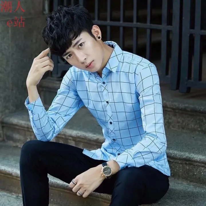 Autumn%20Winter%20Shirt%20Men's%20Long%20Sleeve%20Casual%20Formal%20Wear%20Korean%20Style%20Trendy%20Slim%20Fit%20Printed%20Men's%20Shirt%20Summer%20Inch%20Clothes%20Men's%20Fashion%20-%20Image%208