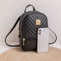 Women Diamond PU Leather Mini Backpack Fashion Girls Multi-Function Backpack. 