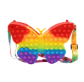 Pop Shoulder Bag Fidget Toy Rainbow Butterfly Pop Fidget Bag. 