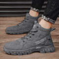 Men casual shoes high-top 2023 new canvas Martin boots outdoor breathable non-slip hiking sneakers size EU 39-44. 