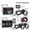 Motorcycle LED Headlight Universal Fog Light U2 Mini Dual Color Driving Light12V for Motorcycle. 