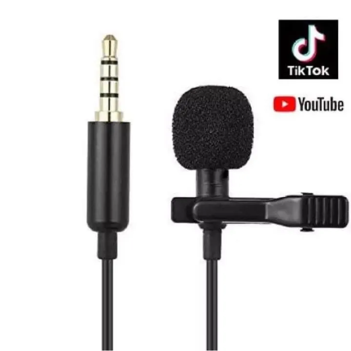 Lavalier Microphone For Youtubers and Tik Tok Mic Online Class Zoom Teaching Lectures Office Use 3.5mm Plug And Play For Mobile Phone 120658148 Flash_LK