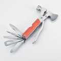 14 in 1 Multi Functional Multi tool Stainless Steel and Wooden Claw Hammer and Axe. 