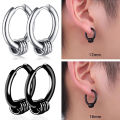 1 Pair Earings for men hikaw for boys Domineering Big Round Titanium Stainless Hanging 10-18mm Small Circle Ear Jewelry Accessories Earrings For Women. 