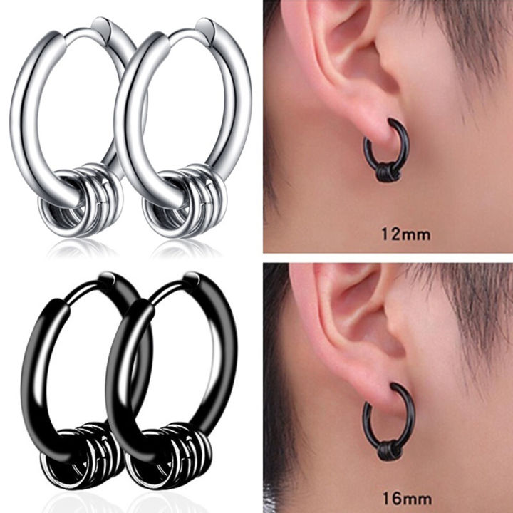 1%20Pair%20Earings%20for%20men%20hikaw%20for%20boys%20Domineering%20Big%20Round%20Titanium%20Stainless%20Hanging%2010-18mm%20Small%20Circle%20Ear%20Jewelry%20Accessories%20Earrings%20For%20Women%20-%20Image%204