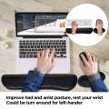 S Gel Memory Foam Set Keyboard Wrist Rest Pad, Mouse Wrist Cushion Support for Office, Lightweight,Black. 