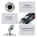 USB Digital Microscope 1600X Magnification Camera 8 LEDs with Stand Portable Handheld Inspection Magnifier. 