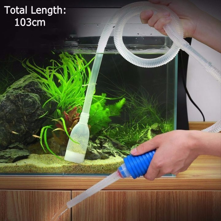 Unique 103cm Siphon Gravel Suction Pipe Filter Fish Tank Vacuum Water Change Pump Aquarium Manual Cleaner Tool