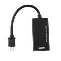Display Port Micro USB To HDMI Adapter Cable Converter Black 12cm Data transmission line. 
