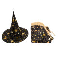 2Pcs/Set Kids Childrens' Halloween Costume Witch Cloak Cape and Hat Cosplay Prop. 