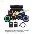 7 Pads Compact with Drum Sticks Electronic Drum Hand Electric Drum Pad for Children Boys. 