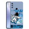 Huawei Y6P Y7P Y6 Y7 prime Y9 prime 2019 Y9s Smile Astronaut Square Phone Case Liquid Silicon Soft Casing nasa Cover. 