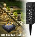 Outdoor Garden Hollow Solar Lawn Lamp/ Environment Protection House Geometric Floor Lamp Christmas Lights. 