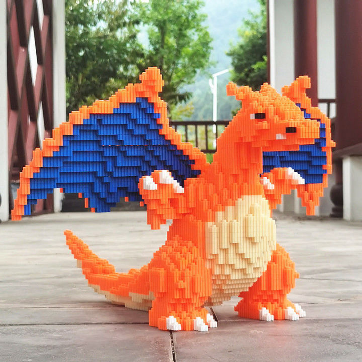 Compatible with LEGO bricks Pokémon Pokemon Charizard 3D puzzles children's toys birthday gifts