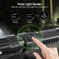 Auoyo Flashlight Outdoor Flashlight Telescopic Focus Flashlight Strong Light Portable Home Emergency Lamp USB Rechargeable Torchlight IPX6 Waterproof Flashlight Hiking Hunting Camping Flashlight. 