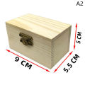 Blank Square Shape Unfinished Wooden Jewelry Gift Box for Kid DIY Craft Supplies Wood Box Pine Storage Vintage Gift Purse Craft. 