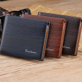 Fuerdanni Horizontal Section Best Selling Short Embossed PU Leather Men's Wallet / Purse. 