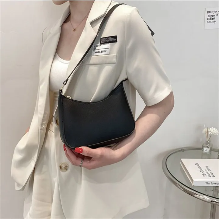 2022%20New%20Solid%20Color%20Elegant%20Hobos%20Ladies%20Casual%20Underarm%20Bag%20Women's%20Handbags%20Retro%20-%20Image%205