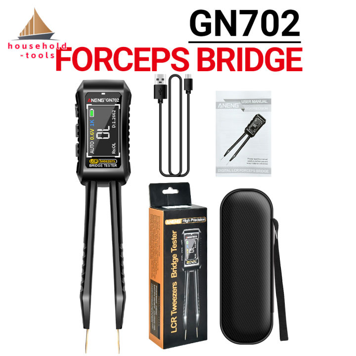 ANENG GN702 intelligent tweezers LCR digital bridge instrument for ...