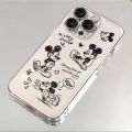 Luting2025 Face R XSMaax X Mouse Phone Case for Cartoon Mickey Mouse Minnie Mouse on iPhone 16 15 14 13 12 11 Mini Pro Mx 7 8 Plus Clear Soft TPU Back. 