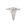 Crystal Caduceus Pins Wing with Snakes Badge Brooches Lapel Pin Medicine Symbol Jewelry Gifts For Nurse Doctor Medical Students. 