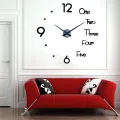 DIY Acrylic Wall Clock Beautiful and Fashionable Simple and Unique Style 3D Numbers and English Words DIY Wall Clock with Frameless Design Wall Decoration. 