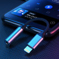 BlueWow 09UL Lightning To 3.5mm Jack AUX Phone Cable for Iphone Series 11 or Above To 3.5mm Lightning Headphone Audio Adapter Splitter. 