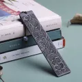 SF Creative Retro Sandalwood Bookmark Chinese Style Engraving Book Clips Gifts Moon Tree Mountain Wooden Page Holder School Office Supplies. 