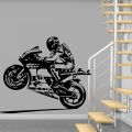 Motorcycle Driver Wall Sticker Helmet Moto Gp Teenagers Boys Room Decoration Stickers Wall Decals Vinyl Home Art Mural. 