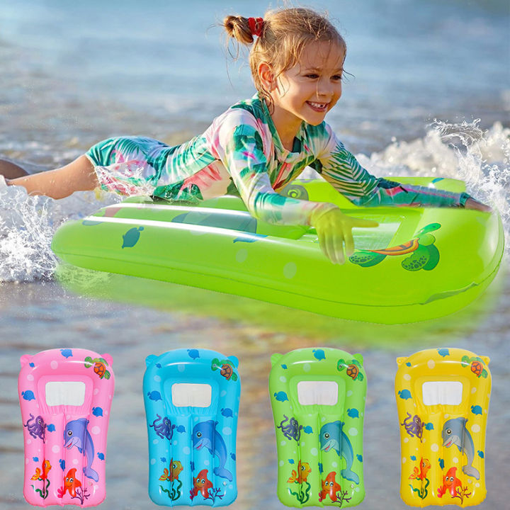 Kids Inflatable Surfboard Play Toy Surfing Board For Water Sports Kids Portable Beach Surf Board Swim Kickboard Lap For Begining Cologo