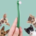 Cat Toothbrush Hanging Hole Ergonomic Oral Cleaning Pet Toothbrush. 