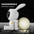 Moon Rabbit Astronaut Galaxy Projector 2 in 1 Star Projector with Moon Lamp, 360° Adjustable Astronaut Galaxy Night Light, Kids Lava Lamp for Room Decor, Christmas Gift Moon Gifts. 