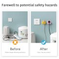 Plug Fixed Rack Data Cable Charger Power Plug Socket Holder Self Adhesive Multifunction Smile Face Plug Storage Hooks Seamless Nail-Free Home Wall Racks Creative. 