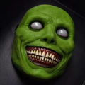 Scary Halloween Mask Horror Exorcist White Face Eyes Mask Realistic Ghost Smiling Demon Zombie Cosplay Costume Mask Party Props. 