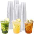 100pcs 330ml Disposable Clear Plastic Transparent Drinking Cups With Lid For Soft Drink, Juices To Use in Kitchen, All Functions, And For Restaurants Etc.. 